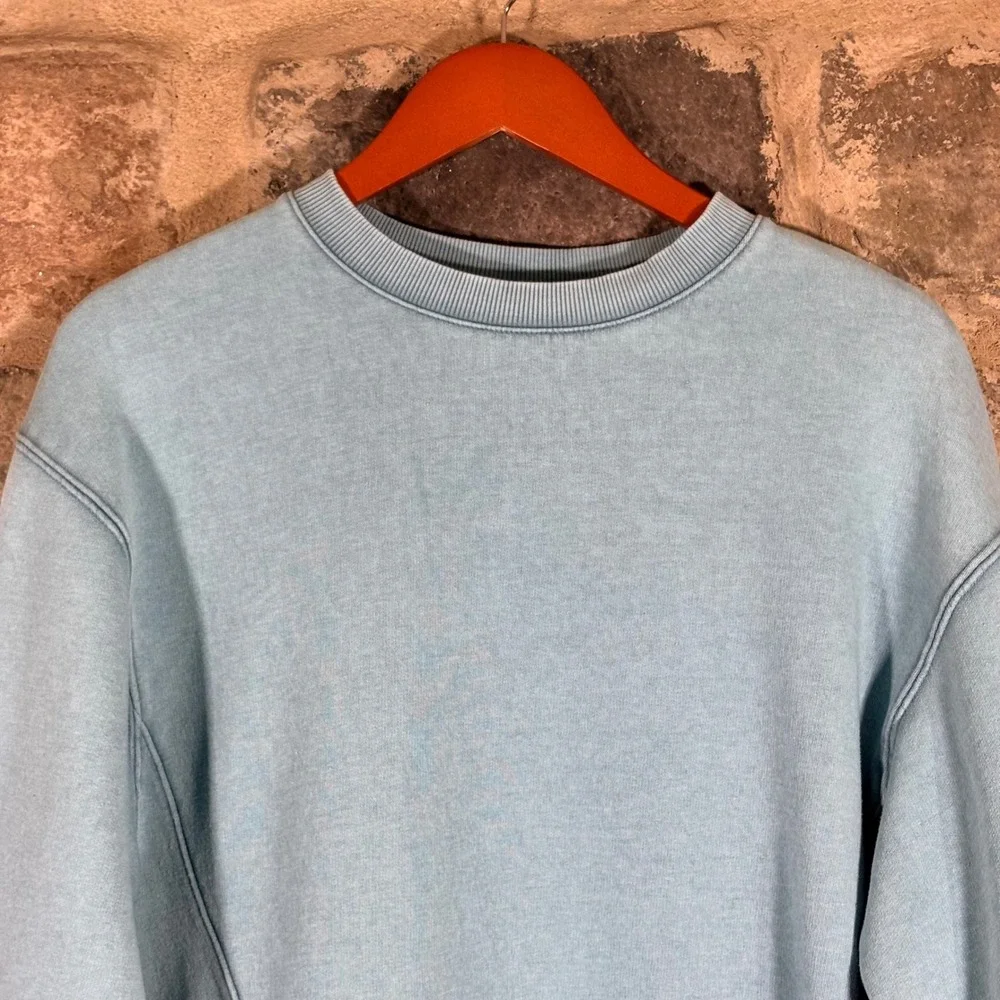 Wild‎ Fable Women's Light Blue Washed Crewneck Sweatshirt Size XXS Thumbholes - Picture 7 of 12